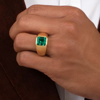 Gem 5.35 Carat Colombian Emerald Ring