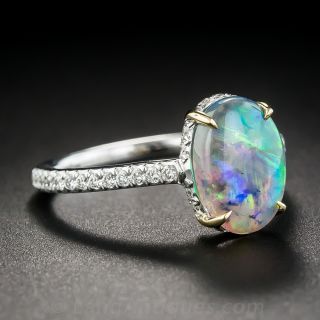 Gem Opal and Diamond Ring