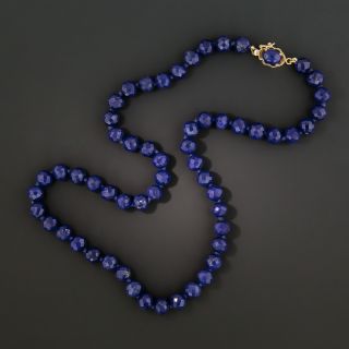 Gem Quality Faceted Lapis Necklace