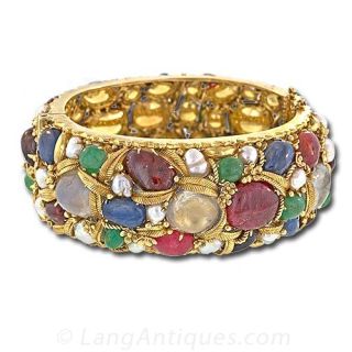 Gemset Cuff Bracelet