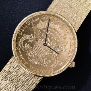 Gent's $20 Gold Piece Wristwatch