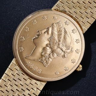 Gent's $20 Gold Piece Wristwatch