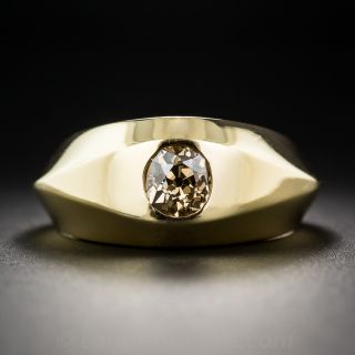 Gent's French .85 Carat Cognac Diamond Ring