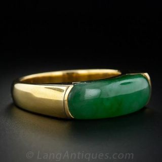 Gent's Natural Burmese Jade Ring