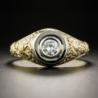 Gent's Victorian Revival .35 Carat Diamond Ring