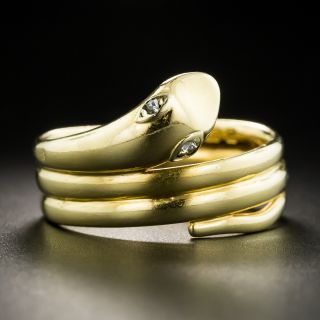 Gent's Vintage 18K Snake Ring - 2