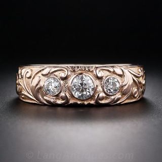 Gents' Art Nouveau Diamond Ring