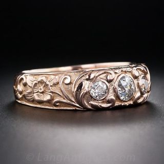Gents' Art Nouveau Diamond Ring