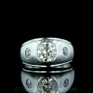 Diamond Platinum Gypsy Set Ring