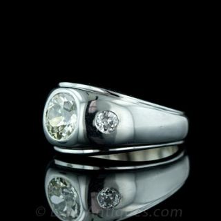 Gents Classic Gypsy Style Diamond Ring