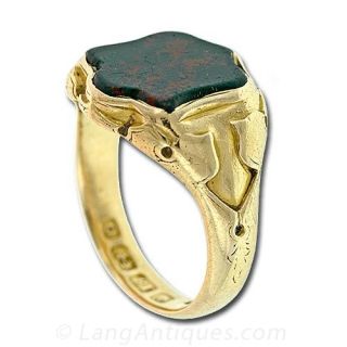 Gents English Bloodstone Ring