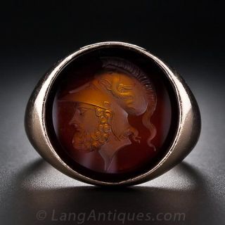 Gents Intaglio Hardstone Ring