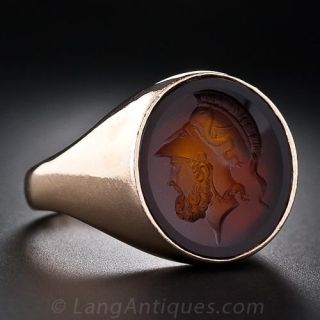 Gents Intaglio Hardstone Ring