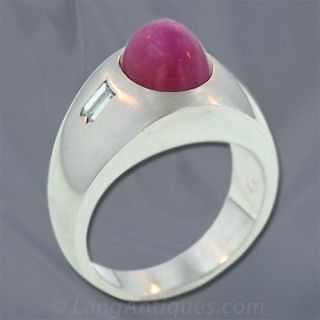Gents Star Ruby Ring