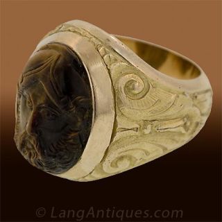 Gents Tigers Eye Ring