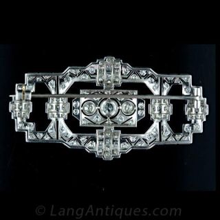 Geometric Art Deco Diamond Pin