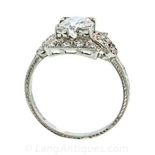 Geometric Art Deco Diamond Ring