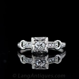 Geometric Art Deco Engagement Ring