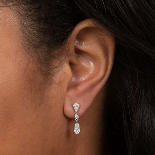 Geometric Diamond Dangle Earrings