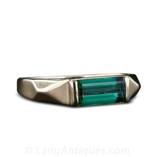 Geometric Tourmaline Ring
