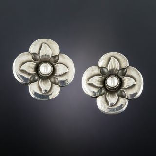 Georg Jensen Floral Earrings 