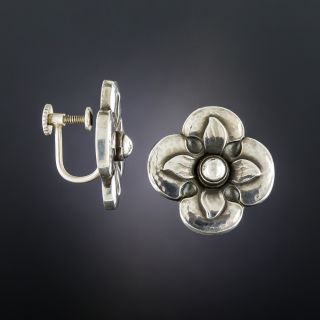 Georg Jensen Floral Earrings 