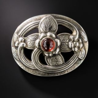 Georg Jensen Garnet Brooch