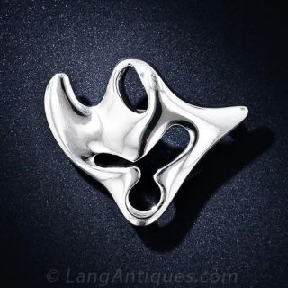 Georg Jensen Henning Koppel Amorphic Sterling Silver  Brooch