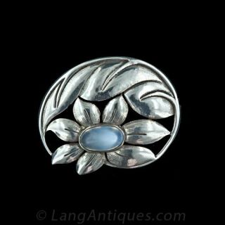 Georg-Jensen-Moonstone-Brooch-Main-View
