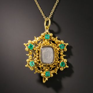 Georgain Emerald Memorial Pendant / Pin - 1