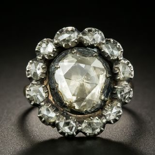 Georgian .80 Carat Antique Rose-Cut Diamond Ring - 2