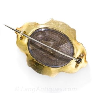 Georgian Amethyst Locket Brooch 