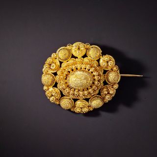 Georgian Cannetille  Wirework Brooch - 1