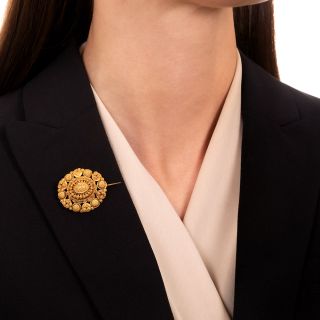Georgian Cannetille  Wirework Brooch