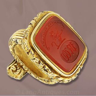 Georgian Carnelian Intaglio Watch Fob