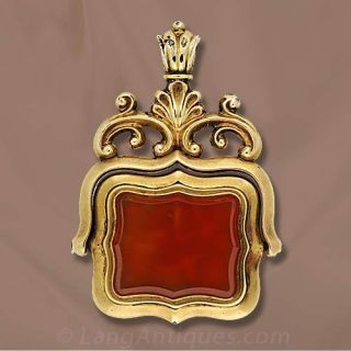 Georgian Carnelian Reversible Watch Fob