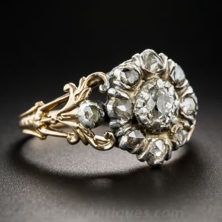 Georgian Diamond Cluster Ring