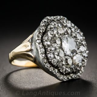 Georgian Diamond Cluster Ring