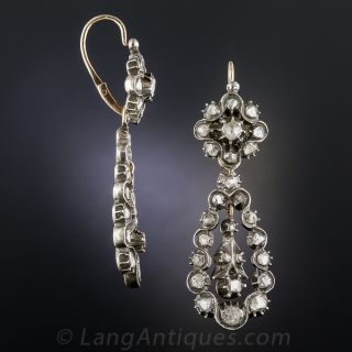 Georgian Day/Night Diamond Drop Earrings