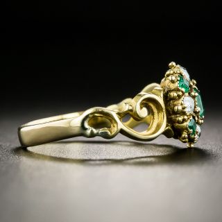 Georgian Emerald and Diamond Ring