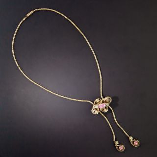 Georgian Foil-Backed Topaz Necklace - 1