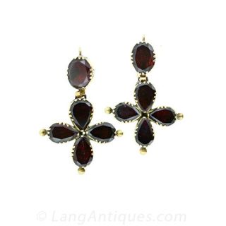 Georgian Four Leaf Garnet 
