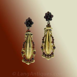 Georgian Garnet Earrings