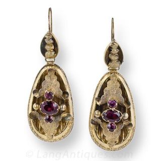 Georgian Garnet Earrings