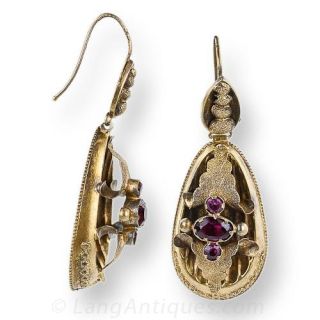 Georgian Garnet Earrings