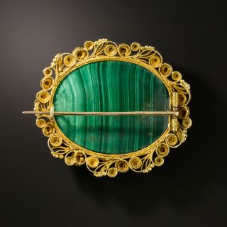 Georgian Malachite Brooch