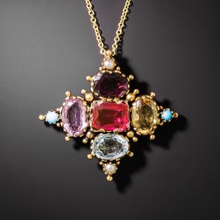 Georgian Multi-Stone Pendant - 3