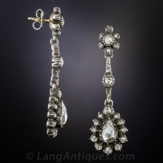 Georgian Rose-Cut Diamond Earrings