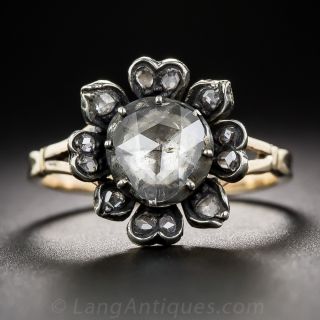 Georgian Rose-Cut Diamond Flower Ring