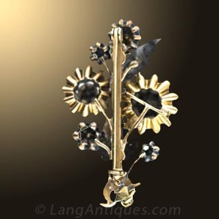 Georgian Rose Cut Diamond Pendant/Pin